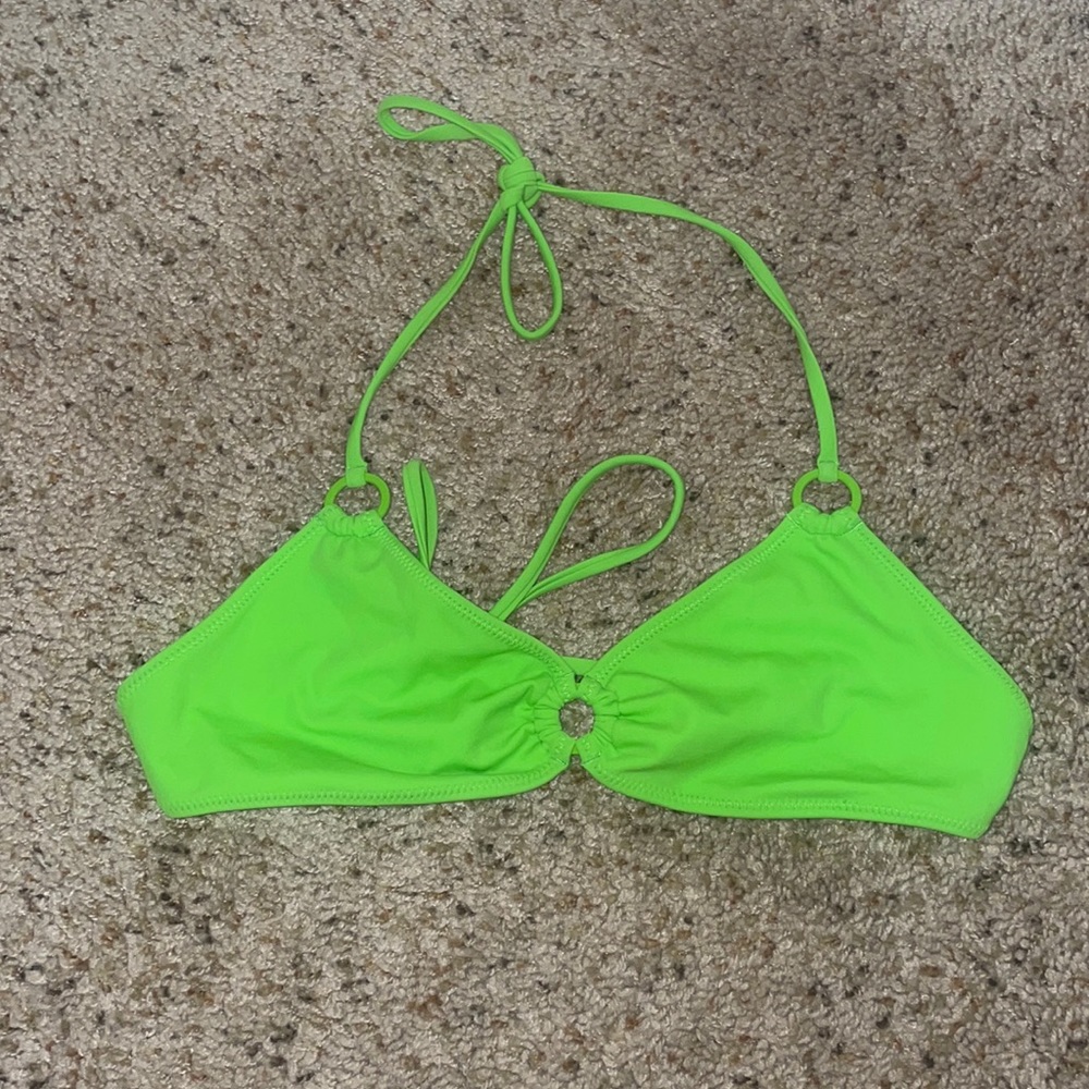 NEVER WORN WOMENS LARGE LIME GREEN BIKINI TOP
